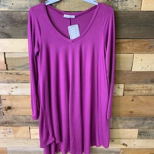 Reborn J v-neck tunic style top